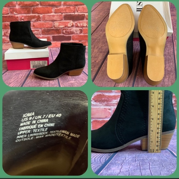 NIB JustFab IOMA Bootie Black Size 9 - Picture 2 of 5